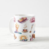 Mug Fleur de lotus de yoga (Devant gauche)