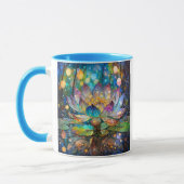 Mug Fleur de lotus illuminée en fleurs (Gauche)