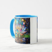 Mug Fleur de lotus illuminée en fleurs (Devant gauche)