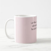 Mug Fleur de lotus rose Citation de beauté de Rumi (Gauche)