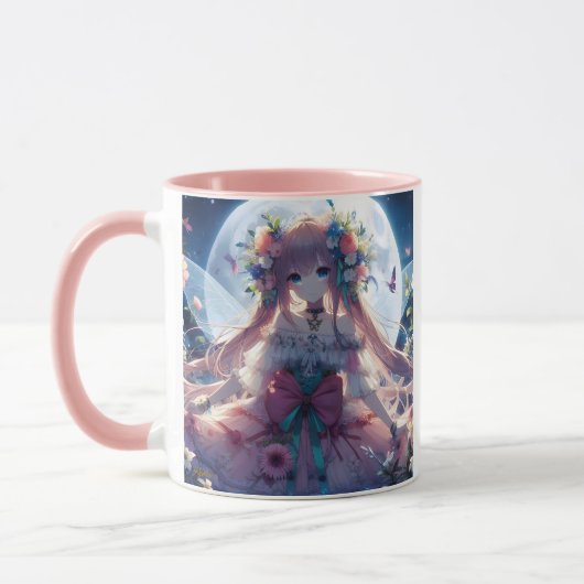Mug Fleur de lune d'Anime (Gauche)
