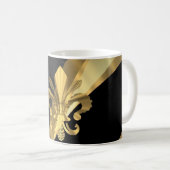 Mug Fleur de lys or noir (Devant droit)