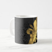 Mug Fleur de lys or noir (Devant gauche)