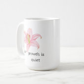 Mug Fleur de Lys Rose Croissance Intérieure Inspirante (Devant gauche)