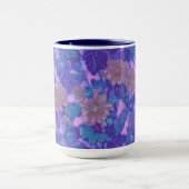 Mug Fleur de Malve, Fleurs de Malva Peinture Florale V (Centre)