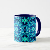 Mug Fleur de mandala à l'aquarelle dans des nuances de (Devant droit)