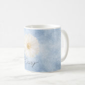 Mug Fleur de marguerite bleue blanche (Devant droit)