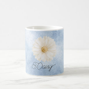 Mug Fleur de marguerite bleue blanche