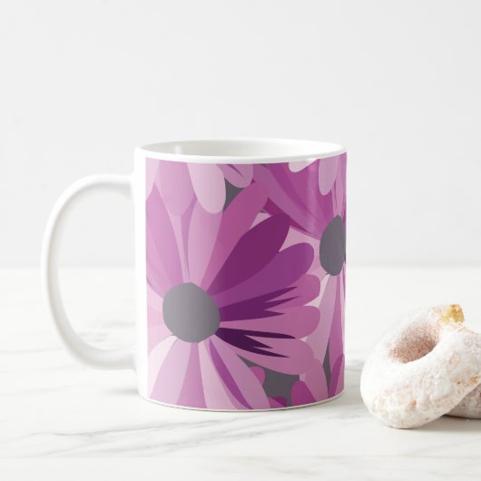 Mug Fleur de marguerite florale (Avec donut)