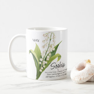 Mug Fleur de mois de naissance personnalisée