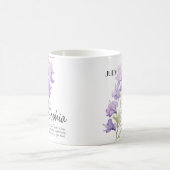 Mug Fleur de mois de naissance personnalisée de juille (Centre)