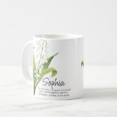 Mug Fleur de mois de naissance personnalisée mai (Devant gauche)