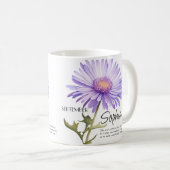 Mug Fleur de mois de naissance septembre Personnalisé (Devant droit)