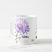 Mug Fleur de mois de naissance septembre Personnalisée (Devant gauche)