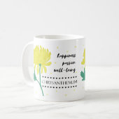 Mug Fleur de Naissance avec sens Fleur de Novembre (Devant gauche)