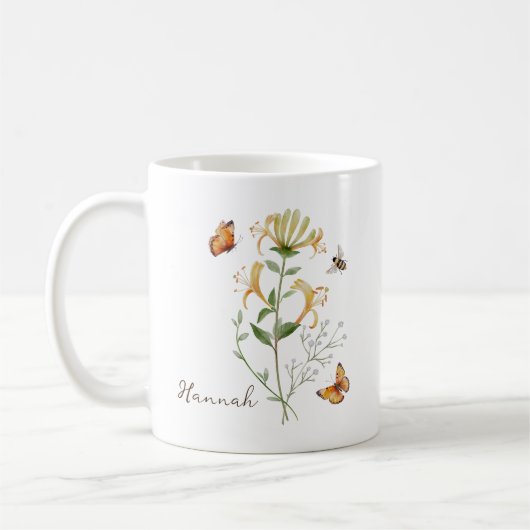 Mug Fleur de naissance Chèvrefeuille (Gauche)