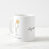 Mug Fleur de Naissance de Décembre – Narcisse (Devant gauche)