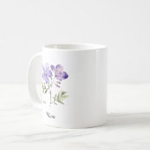 Mug Fleur de naissance de février de maman (Devant gauche)
