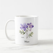 Mug Fleur de naissance de février de maman (Gauche)