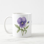 Mug Fleur de naissance de février Violettes (Gauche)