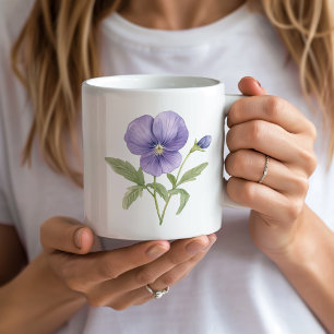 Mug Fleur de naissance de février Violettes