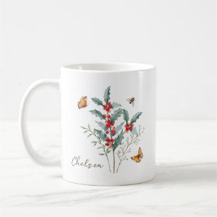 Mug Fleur de naissance de houx