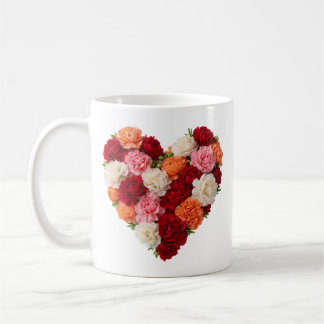 Mug Fleur de naissance de janvier Œillet Cœur