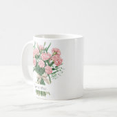 Mug Fleur de Naissance de Janvier | Œillets Roses (Devant gauche)