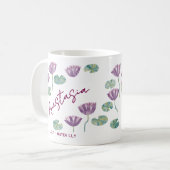 Mug Fleur de naissance de juillet Nénuphar à personnal (Devant gauche)