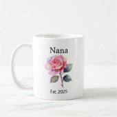 Mug Fleur de naissance de juin pour Nana avec année (Gauche)