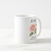 Mug Fleur de naissance de juin Rose (Devant droit)