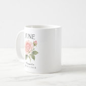 Mug Fleur de naissance de juin Rose (Devant gauche)
