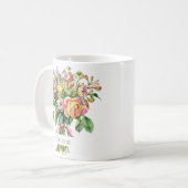 Mug Fleur de Naissance de Juin | Roses et Chèvrefe (Devant gauche)