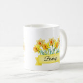 Mug Fleur de naissance de mars Boug de jonquille perso (Devant droit)