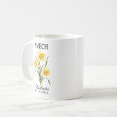 Mug Fleur de naissance de mars Jonquille (Devant gauche)