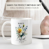 Mug Fleur de naissance de mars personnalisable Narciss