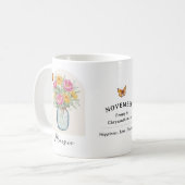 Mug Fleur de Naissance de Novembre (Devant gauche)