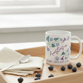 Mug Fleur de naissance de septembre Nom personnalisé V