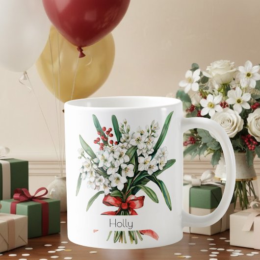 Mug Fleur de Naissance Décembre | Houx