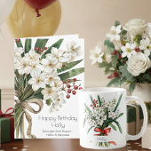 Mug Fleur de Naissance Décembre | Houx