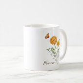 Mug Fleur de naissance du mois de souci (Devant droit)