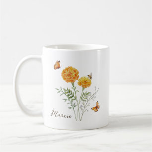 Mug Fleur de naissance du mois de souci