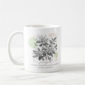 Mug Fleur de naissance du zodiac Aries (Gauche)