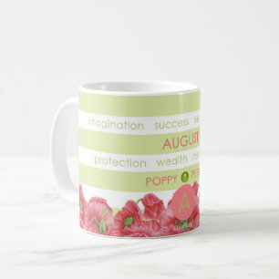 Mug Fleur de naissance et Gem Strig août