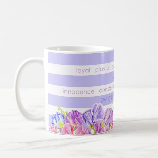 Mug Fleur de naissance et Gem Strig Avril (Gauche)