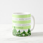 Mug Fleur de naissance et Gem Strig mai (Devant droit)