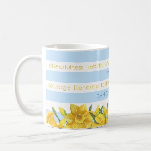 Mug Fleur de naissance et Gem Strig mars (Gauche)