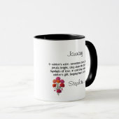 Mug Fleur de naissance Fleur de janvier : Carnation Ch (Devant droit)