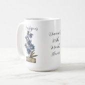 Mug Fleur de naissance JUILLET Anniversaire Larkspur (Devant gauche)