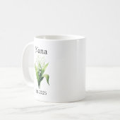 Mug Fleur de Naissance Lys de Mai pour Nana avec Année (Devant gauche)